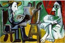 PICASSO, Pablo, El pintor y su modelo, 1963