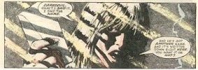 Atm&oacute;sferas opresivas, con una t&eacute;cnica a&uacute;n mixta en Daredevil: Man Without Fear n&ordm;227 (febrero de 1986).