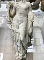 La estatua de Afrodita encontrada durante las excavaciones en el subsuelo del centro de la ciudad de Salónica
