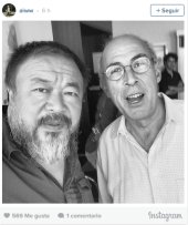 Ai Wei Wei y Martin Rennert. Fotografía del Instagram del artista