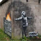 La obra de Banksy en Port Talbot.