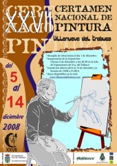 Imagen: Cartel anunciador del XXVII Certamen Nacional de Pintura de Villanueva del Trabuco.