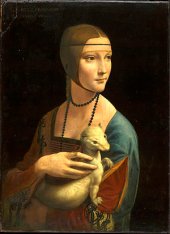 La dama del armiño, pintado entre 1488 y 1490 de Leonardo da Vinci