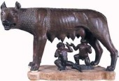 El bronce expuesto en los museos capitolinos de Roma y objeto de esta controversia: la Lupa capitolina
