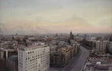 LÓPEZ, Antonio, 'Madrid desde Torres Blancas', pintado entre 1976 y 1982, óleo sobre tabla de 145 x 244 cm
