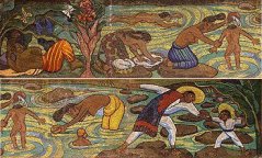 El mural 'R&iacute;o Juchit&aacute;n', pintado entre 1953 y 1956 por Diego Rivera