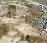 Parte del muro de la antigu Jerusalem hallado durante unas excavaciones
