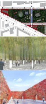 El proyecto de construcción del jardín, bautizado como parque Central del Poblenou
