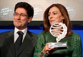 Ángeles Caso y Emilio Calderón durante la entrega del Premio Planeta