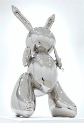 Rabbit, la figura plateada, obra de Jeff Koons, vendida por 91,1 millones de dólares
