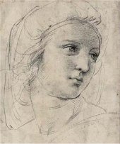 Boceto de Rafael (1483-1520), titulado ‘Cabeza de una musa’