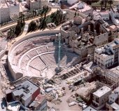 Vista panorámica del teatro romano de Cartagena
