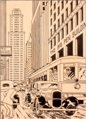 Plancha original para la edición de 1937 del álbum de cómic “Tintín en América”, de Hergé.