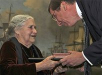 Doris Lessing en en 2007 recibi&oacute; el Premio Nobel de Literatura