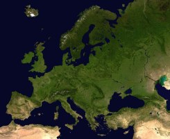 Europa vista desde un satélite
