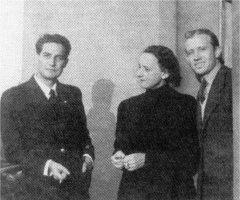 Octavio Paz, Mar&iacute;a Zambrano y Rafael Sardina, en 1939