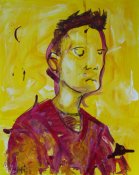 Marc Montijano, Sin t&iacute;tulo , acr&iacute;lico y carboncillo sobre lienzo, 81 x 65 cm., 2004