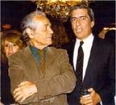 Vargas Llosa con Nicanor Parra en Santiago de Chile, 1989