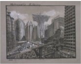 Segundo boceto, con la Torre de Babel, aunque diferente al dise&ntilde;o definitivo.