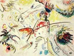 KANDINSKY, Wassily, Estudio para Peque&ntilde;as alegr&iacute;as, 1913, acuarela y tinta china sobre papel, 23.8 x 31.5 cm. Museo Nacional de Arte Moderno. Centre Georges Pompidou. Par&iacute;s. Francia